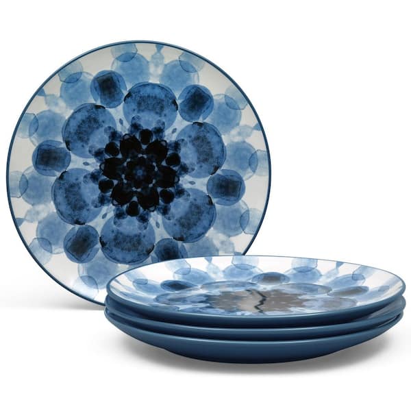 Noritake Colorwave Blue Stoneware Dapple Accent Plate 8-1/4 in. (Set of 4)