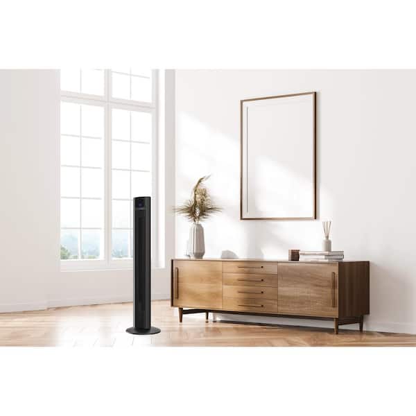 Lasko Xtra Air 48 in. 4-Speed Tower Fan in Black with Lasko Xtra Air 48 in. 4-Speed Tower Fan in Black with