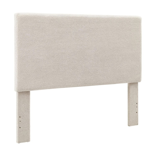 Linon Home Decor Winslow Beige Sherpa Full/Queen Upholstered Headboard