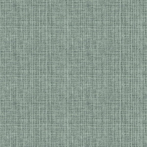 A-Street Prints Kantera Green Fabric Textured Non Woven Wallpaper Roll