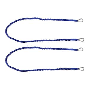 BoatTector High-Strength Line Snubber and Storage Bungee, Value 2-Pack - 72 in. with Medium Hooks, Blue