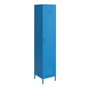 Cache Single Metal Locker Storage Cabinet in Bright Blue