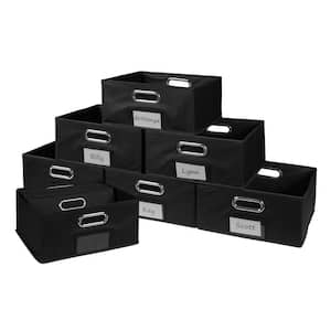 6 in. H x 12 in. W x 12 in. D Black Fabric Cube Storage Bin 12-Pack