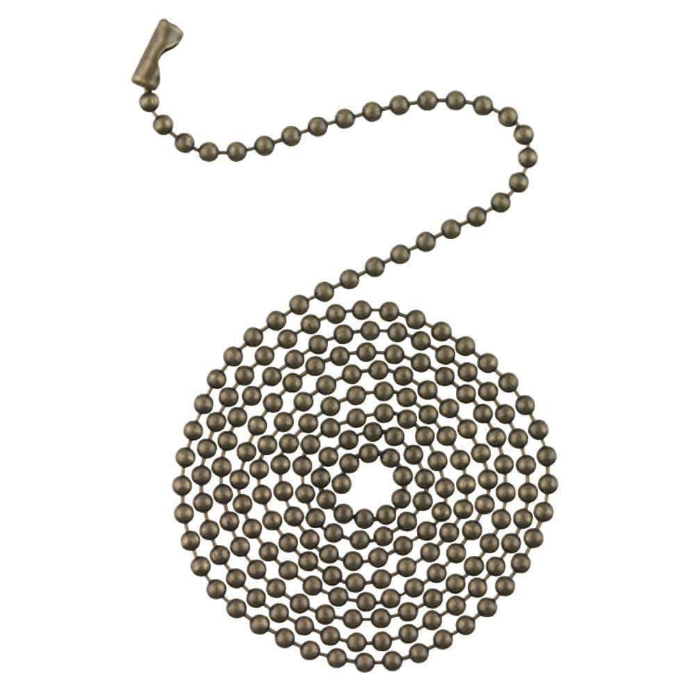 3 ft. Antique Brass Beaded Chain with Connector