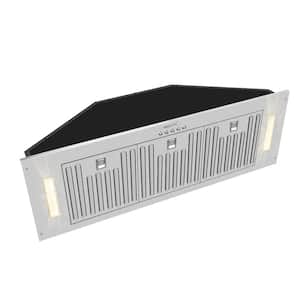 Range Hood Insert/Built-In 36 in. Ultra Quiet Powerful Vent Hood with LED Lights, 3-Speeds, 600 CFM, Stainless Steel