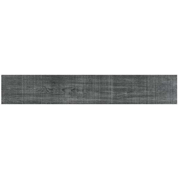 Ivy Hill Tile Montgomery Black 4 in. x 0.41 in. Matte Porcelain Floor and Wall Tile Sample