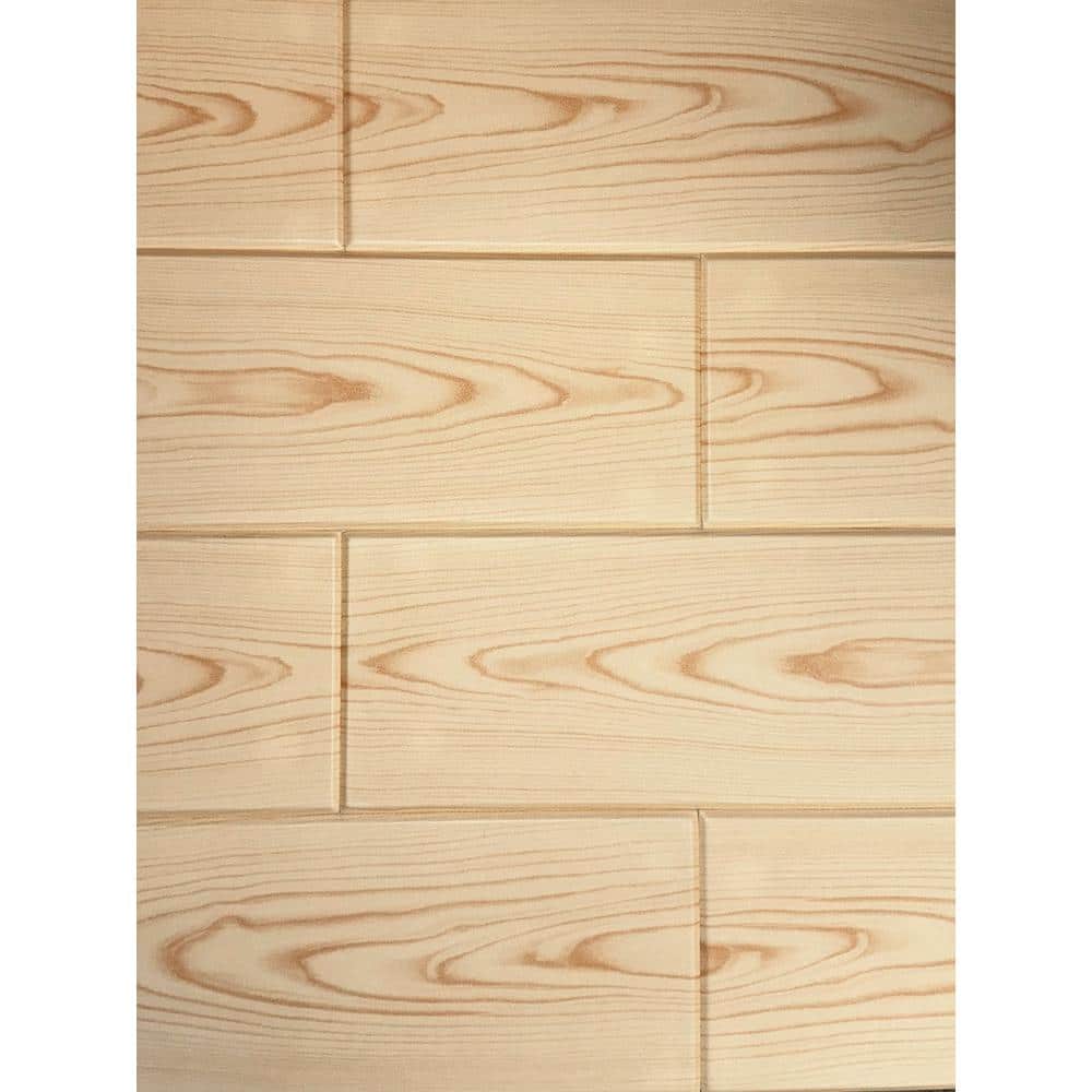 Natural Maple 39 in. x 6 in. Glue Up Foam Wood Ceiling Planks (78 sq. ft./c