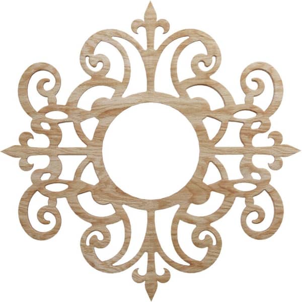 Ekena Millwork 0.375 in. x 6.5 in. x 20 in. Wood Medallion Moulding
