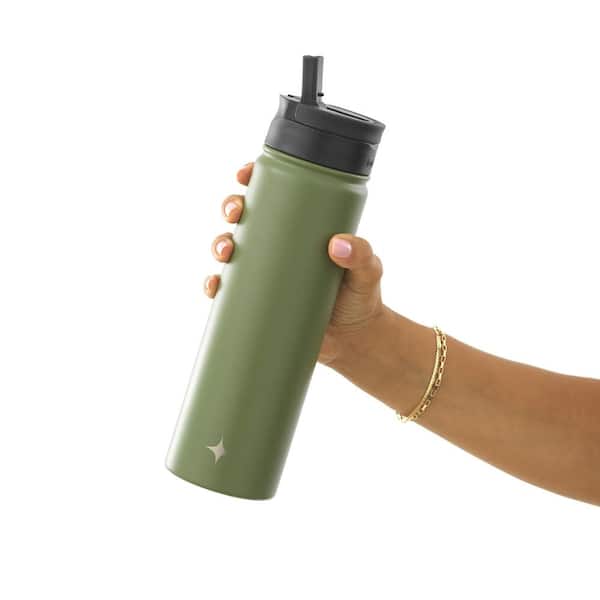 COKTIK Insulated Stainless Steel Water Bottle with Straw Lid, 22 Oz  Lightweight