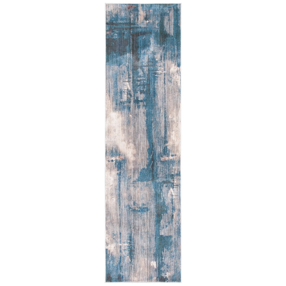 Vintage Persian 2 ft. x 8 ft. Blue/Gray Abstract Marble Runner Rug price history on PriceWatchPro