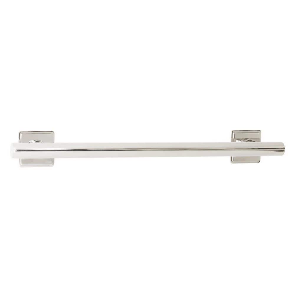SEACHROME 18 in. Coronado Designer Straight Bathroom Shower Grab Bar with Decorative Square Flanges in Satin