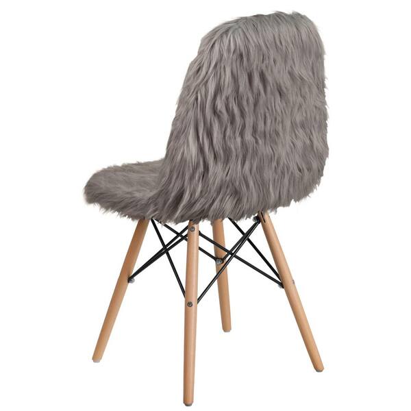 Flash Furniture Shaggy Dog Charcoal Gray Accent Chair DL16 The