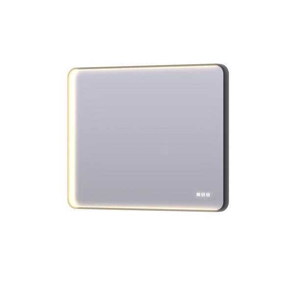 ONWITH 19 in. W x 19 in. H Round Framed Tabletop 3-Color-LED Touch ...