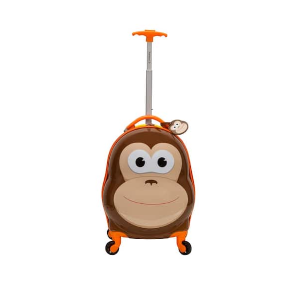Rockland 17 in. Jr. Kids' My First Polycarbonate Hardside Spinner Luggage, Monkey