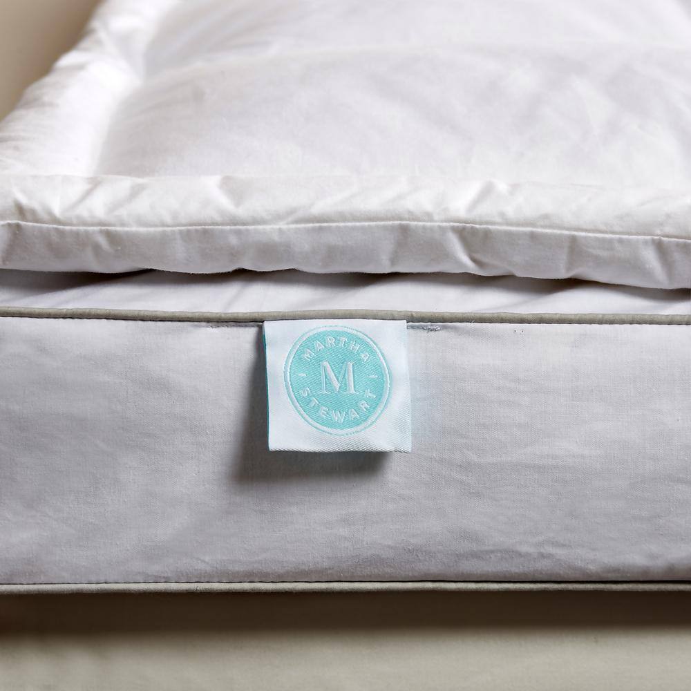 King 3'' White Down Featherbed Mattress Topper