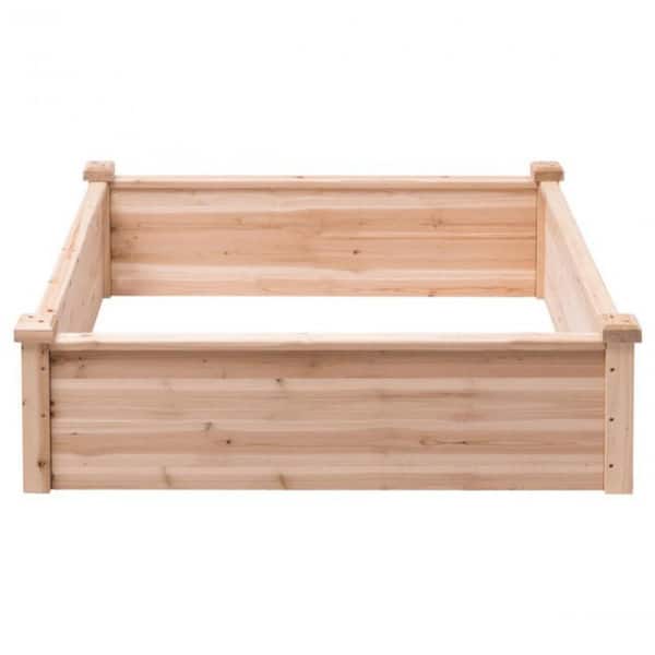 Unbranded Wooden Square Garden Vegetable Flower Bed