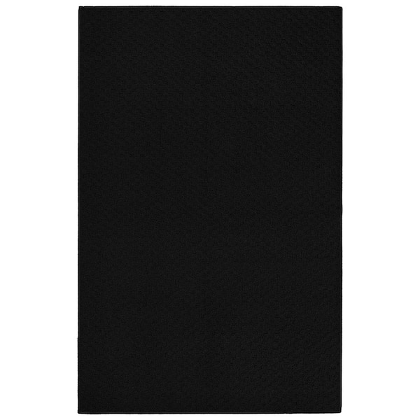 Garland Rug Town Square Black 5 ft. x 8 ft. Geometric Area Rug