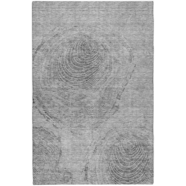 Dream Shag Premium Machine Washable Abstract ADS713 Gray 10 ft. x 14 ft. Area Rug