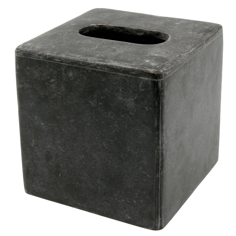 Creative Home Natural Charcoal Marble Square Tissue Box Holder Tissue ...