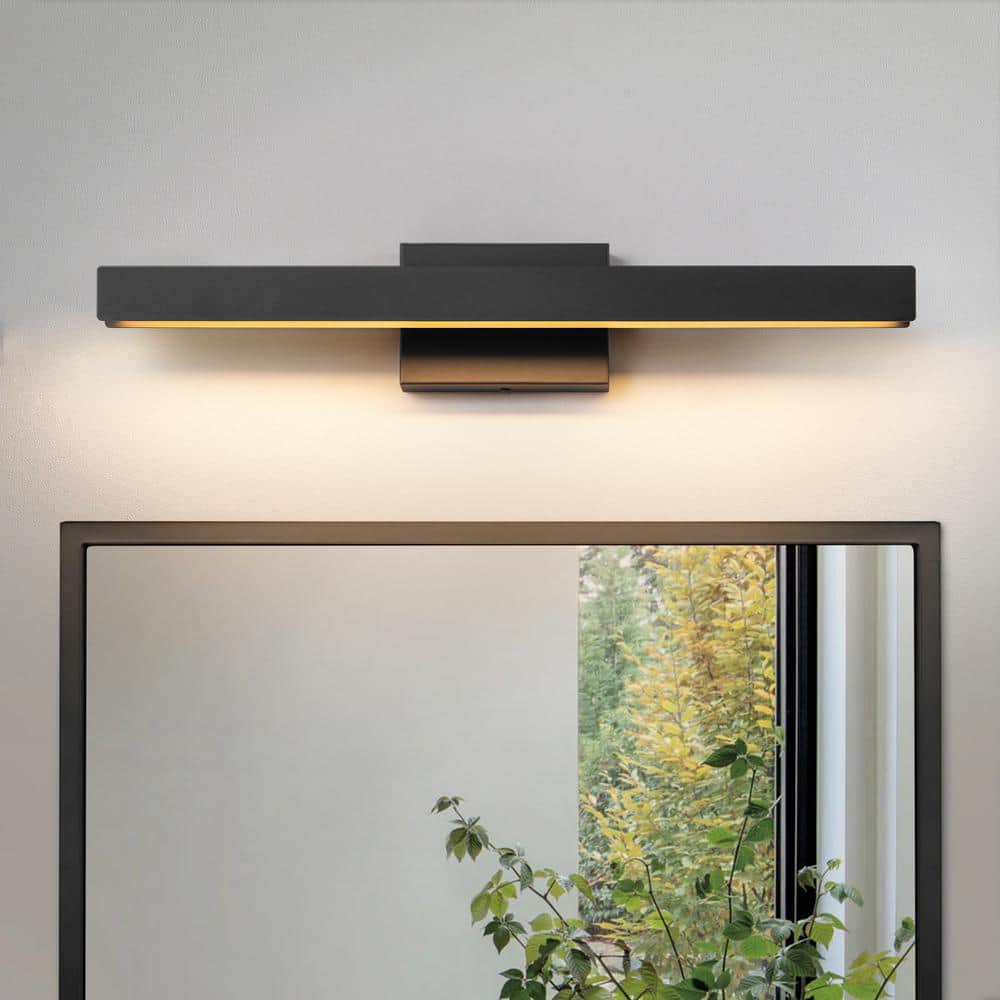 Camila 23.6 in. 1-Light Black Linear Dimmable LED Vanity Light price history on PriceWatchPro