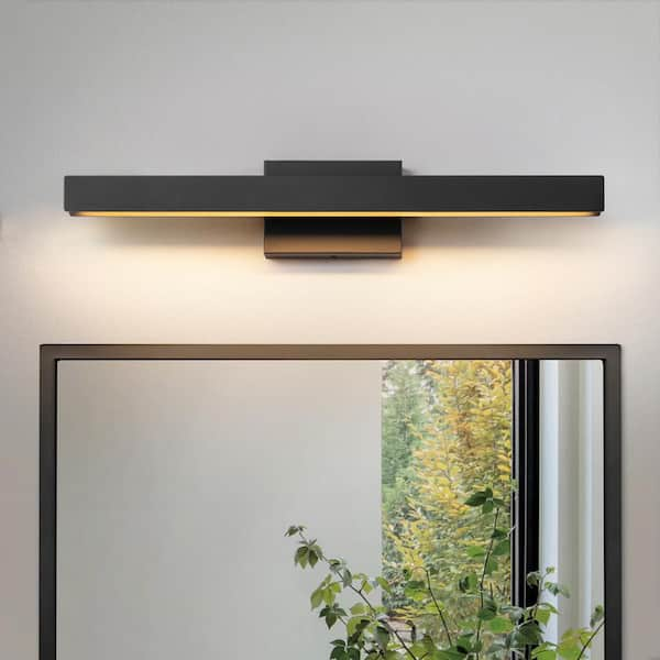 Camila 23.6 in. 1-Light Black Linear Dimmable LED Vanity Light