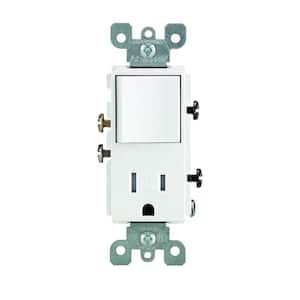 Decora 15 Amp Tamper Resistant Combo Switch and Outlet, White