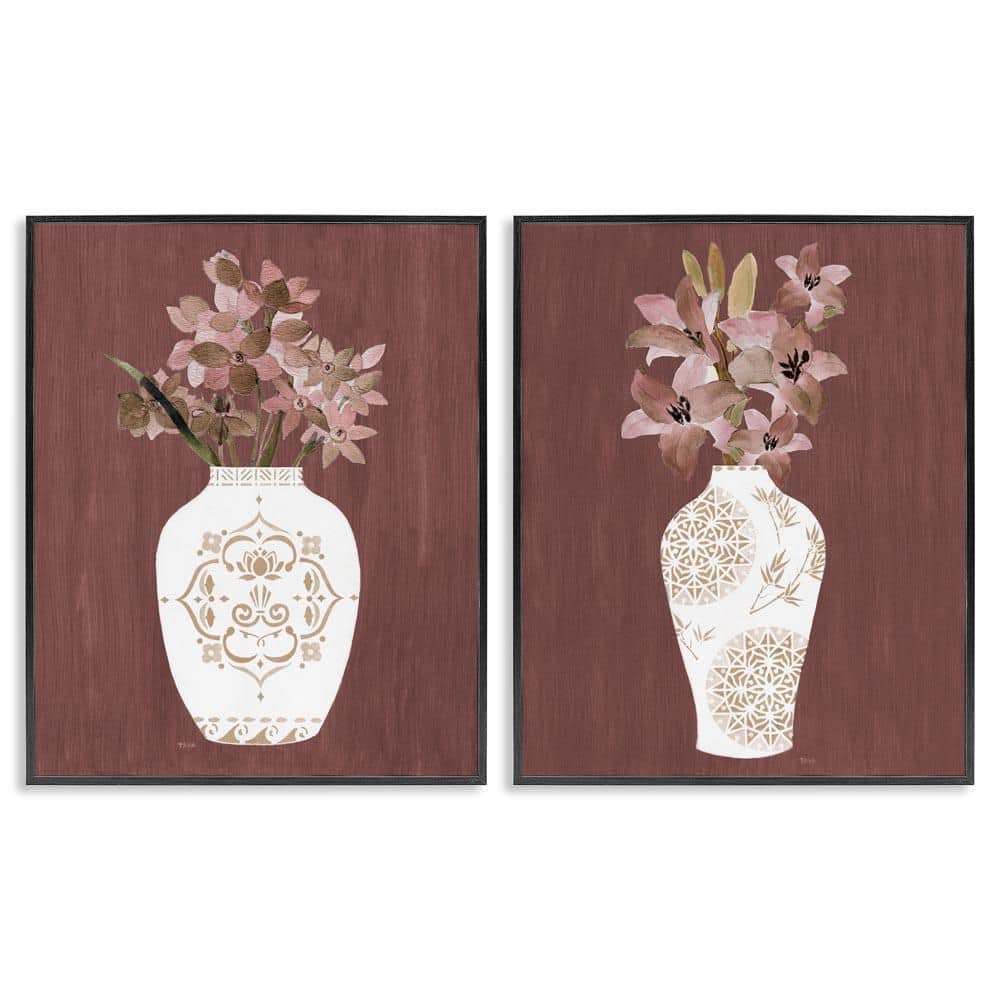 Rustic Boho Bouquets by Janet Tava 2-Pieces Black Framed Nature Giclee Art Print 14 in. x 11 in. price history on PriceWatchPro
