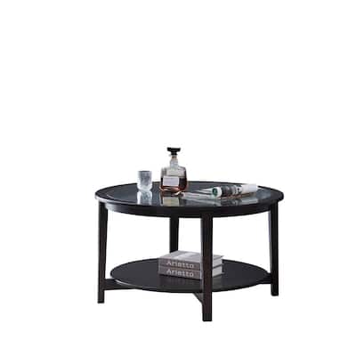 Black Convenience Concepts 501482BL American Heritage Round Coffee Table