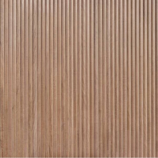 Forma Chestnut Brown 17.66 in. x 47.19 in. Fluted Wood Look Matte Ceramic Wall Tile (17.31 sq. ft. / Case)