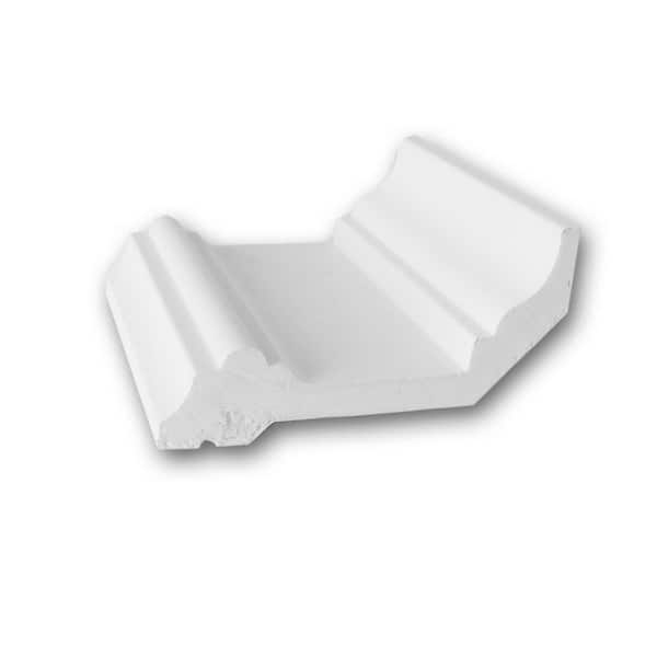 ORAC DECOR 2 in. D x 3-7/8 in. W x 4 in. L Primed White Plain Polyurethane Crown Moulding Sample