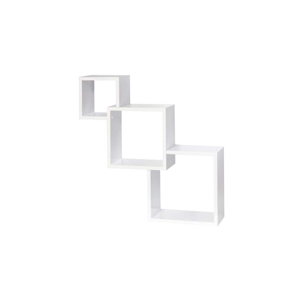 UPC 816658012742 product image for CASCADE 12.6 in. x 12.6 in. x 5.9 in. White High Gloss MDF Decorative Wall Shelf | upcitemdb.com