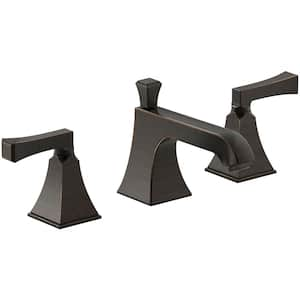 Memoirs 8 in. Widespread 2-Handle Water-Saving Bathroom Faucet with Deco Lever Handle in Oil-Rubbed Bronze