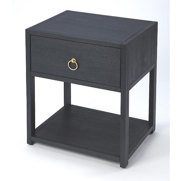Butler Specialty Company Lark 21 in. W Navy Blue Rectangular Wood 1-Drawer End/Side Table