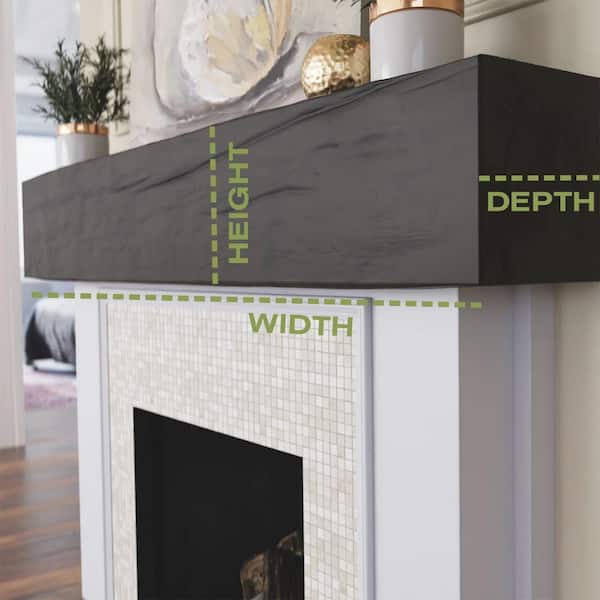 Ekena Millwork 4 in. x 4 in. x 6 ft. RiverWood Beam Faux Wood Beam  Fireplace Mantel White Washed MANURW04X04X72WH - The Home Depot