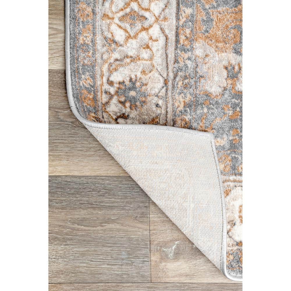 Vintage Medallion 5'x8' Tufted Wool Blend Area Rug