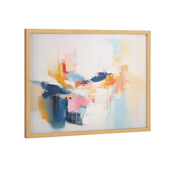 Kate and Laurel Gallery Elegant Coastal Beach Abstract by the Creative Bunch Studio Gold Framed Art Print 16 in. x 12 in.