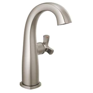 Stryke Mid-Height Single Handle Single Hole Bathroom Faucet in Stainless Steel
