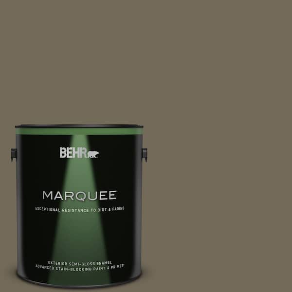 BEHR MARQUEE 1 gal. #720D-6 Toasted Walnut Semi-Gloss Enamel Exterior Paint & Primer