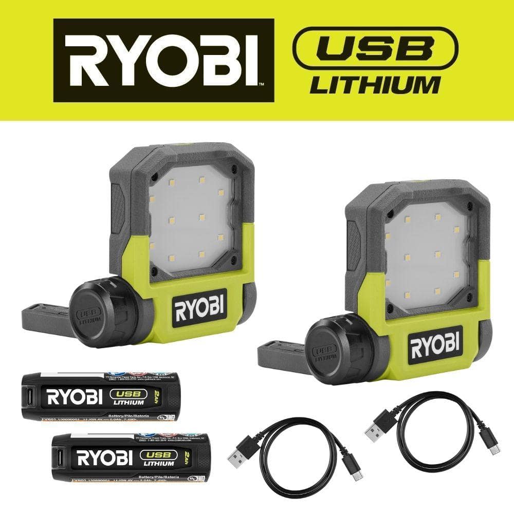 Reviews for RYOBI 500 Lumens LED USB Lithium Pivoting Flip Light Kit 3