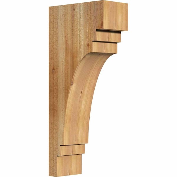 Ekena Millwork 6 in. x 12 in. x 28 in. Western Red Cedar Pescadero Rough Sawn Corbel