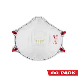 N95 Professional Multi-Purpose Valved Respirator with Gasket (80-Pack)