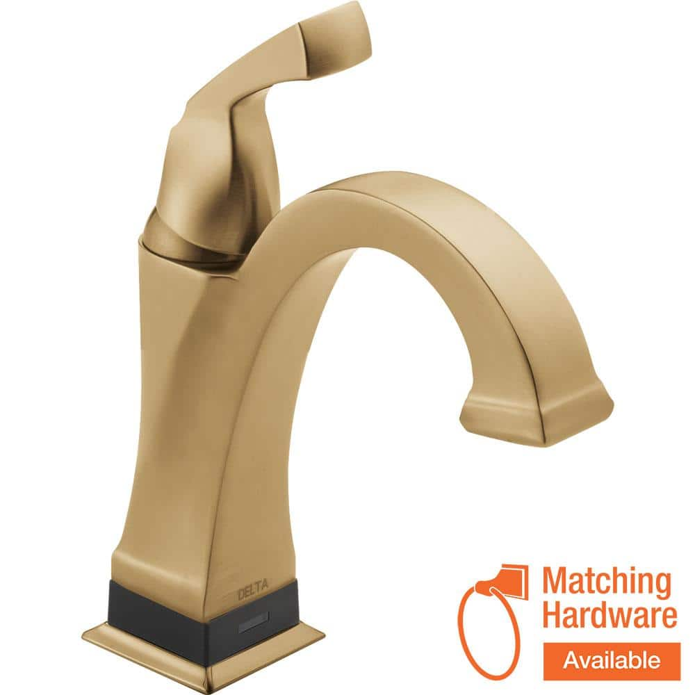 Delta Dryden Single Handle Bathroom Faucet with Touch2O.xt Technology  Champagne Bronze