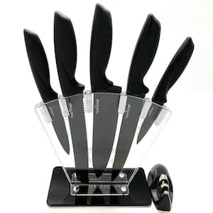 7-Piece Stainless Steel Precision Kitchen Knife Set with Block Stand