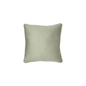 Seren Oyster Polyester Velvet 20 in. W x 20 in. L Indoor Pillow (1-Throw Pillow)
