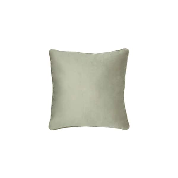 Habitat Seren Oyster Polyester Velvet 20 in. W x 20 in. L Indoor Pillow (1-Throw Pillow)