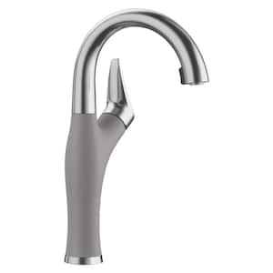 Artona Single-Handle Bar Faucet in Metallic Gray/Stainless