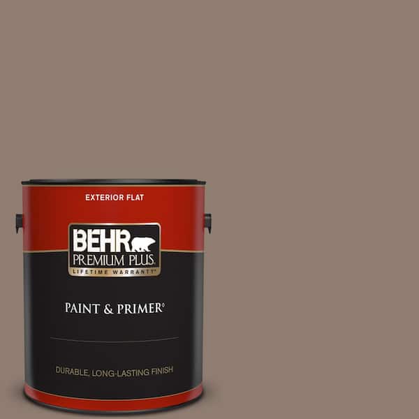 BEHR PREMIUM PLUS 1 gal. #N180-5 Bridle Leather Flat Exterior Paint & Primer