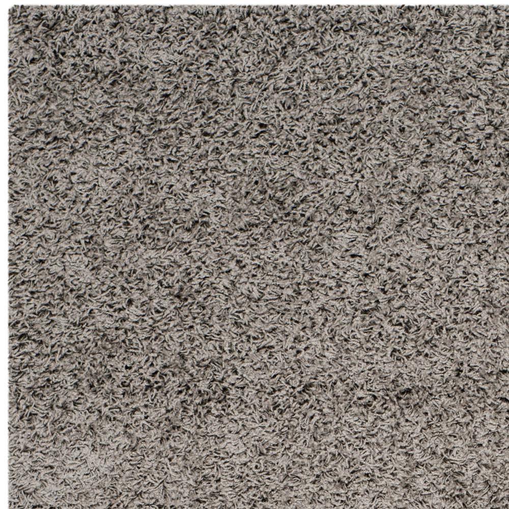 Light Grey 4' x 6' Synthetic Shag Area Rug