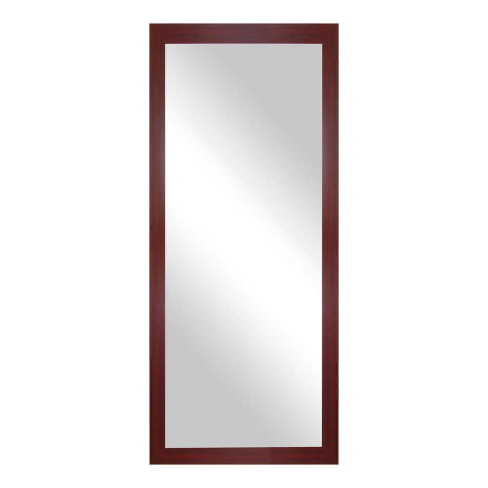 Modern Rustic (33 in. W x 30 in. H) Dark Mahogany MDF Wide Rectangle Mirror price history on PriceWatchPro