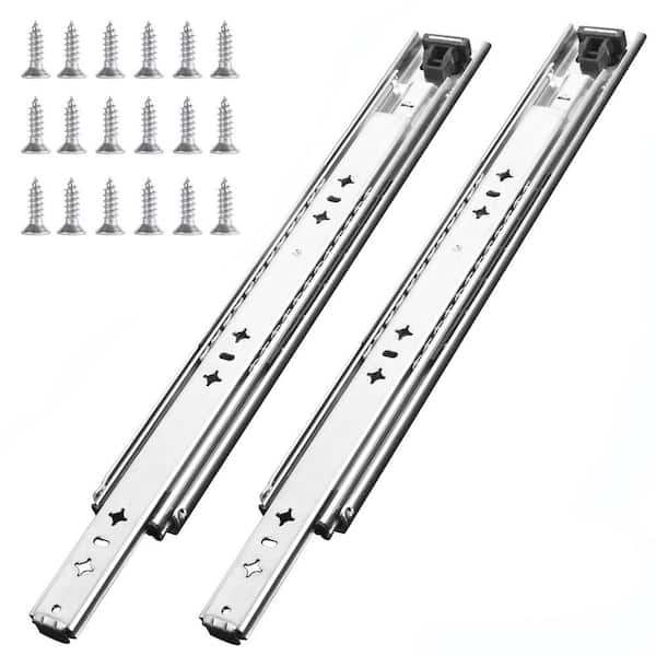 Numhew 1 Pair 30 in. Heavy Duty Drawer Slides with Screws, Ball Bearing Stainless Steel Hardware Drawer Rails for Cabinets